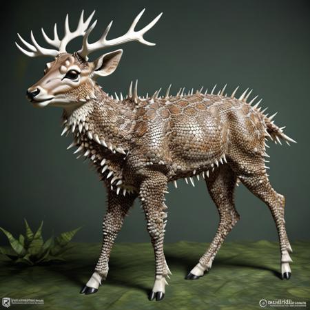 01967-3043838129-_lora_r3psp1k3s_0.65_ deer made of r3psp1k3s, reptile skin, spines, full body,.png